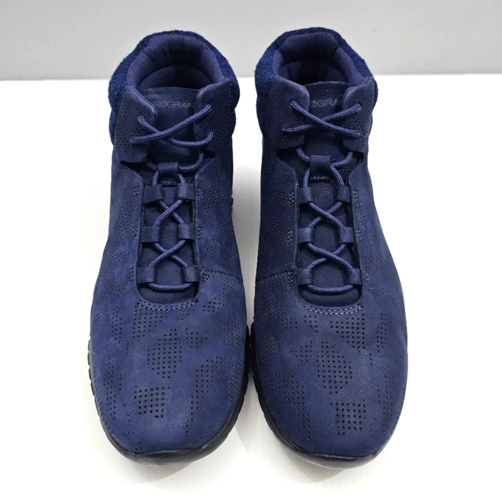 Cole Haan Zerogrand Ankle Boot Women 6 Blue Leather Perforated Lightweight Hiker